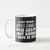 Een dag zonder videogames liefhebbers Gamer Cool Koffiemok (Links)