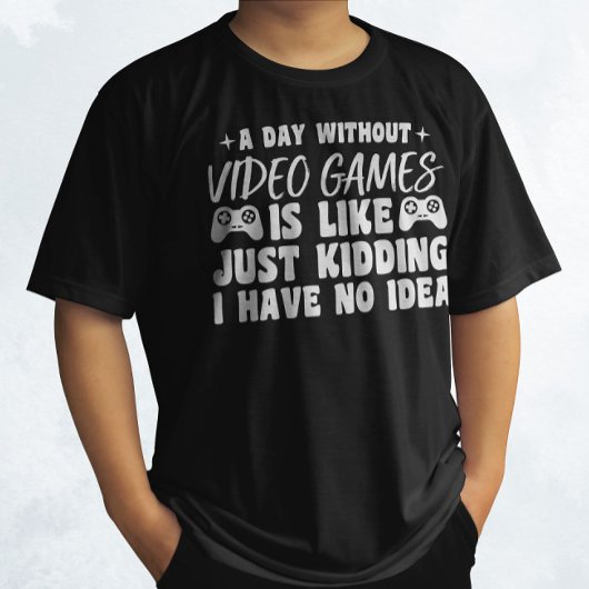 Een dag zonder videogames liefhebbers Gamer Cool T-shirt