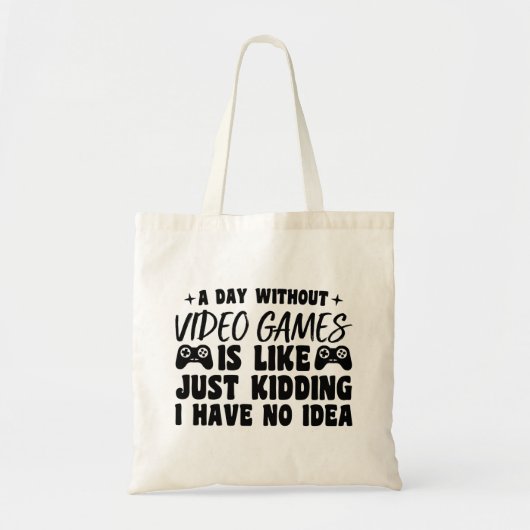 Een dag zonder videogames liefhebbers Gamer Cool Tote Bag (Voorkant)