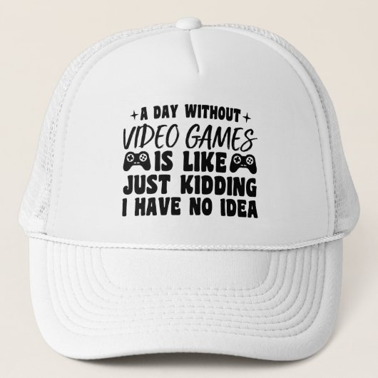 Een dag zonder videogames liefhebbers Gamer Cool Trucker Pet (Voorkant)
