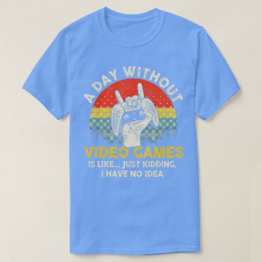 Een dag zonder videogames Retro video geeft Mannen T-shirt (Design voorkant)