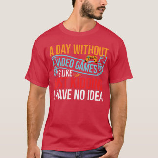 Een dag zonder videogames Videogamer Gamen Jongens T-shirt