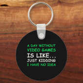 Een dag zonder videospelletjes sleutelhanger (Voorkant)
