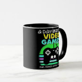 Een dag zonder videospelletjes Tiener Kinder gamer Mok (Voorkant rechts)