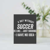 Een dag zonder voetbal is zoals grapje bedankkaart (Staand voorkant)