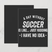 Een dag zonder voetbal is zoals grapje bedankkaart (Voorkant / Achterkant)