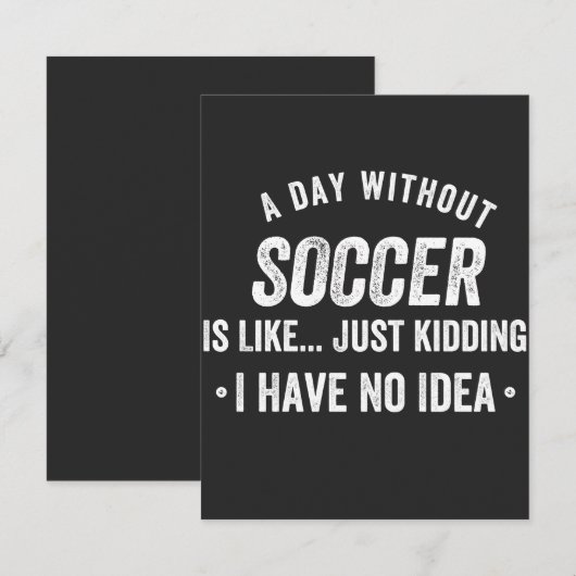 Een dag zonder voetbal is zoals grapje bedankkaart (Voorkant / Achterkant)