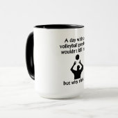Een dag zonder volleybal mok (Voorkant links)