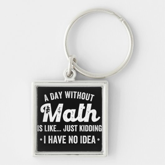 een dag zonder wiskunde is alsof ik een grapje maa sleutelhanger (Voorkant)