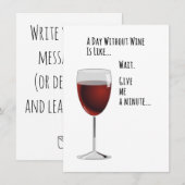 Een dag zonder witte Funny Card Kaart (Voorkant / Achterkant)