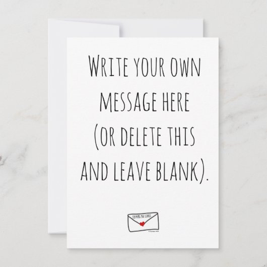 Een dag zonder witte Funny Card Kaart (Achterkant)