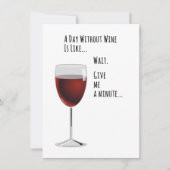 Een dag zonder witte Funny Card Kaart (Voorkant)