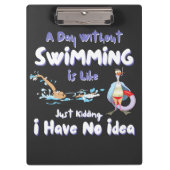 Een dag zonder zwembad klembord (Voorkant)