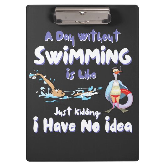 Een dag zonder zwembad klembord (Voorkant)