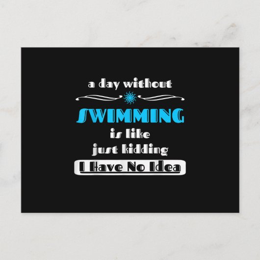 Een dag zonder zwemmen is als gewoon een soort van aankondigingskaart (Voorkant)