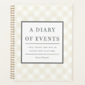 Een dagboek van Gebeurtenissen die ik zal vergeten Planner (Voorkant)