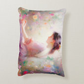 Een dagdroom van bloemen accent kussen (Achterkant (Verticaal))