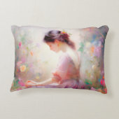 Een dagdroom van bloemen accent kussen (Achterkant)