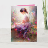 Een dagdroom van bloemen bedankkaart (Voorkant)