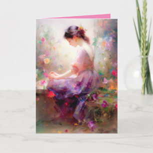 Een dagdroom van bloemen bedankkaart