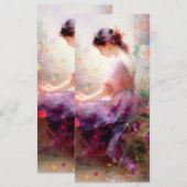 Een dagdroom van bloemen Bladwijzer Menu (Voorkant / Achterkant)