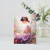 Een dagdroom van bloemen feestdagenkaart (Staand voorkant)