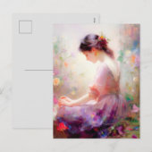 Een dagdroom van bloemen feestdagenkaart (Voorkant / Achterkant)