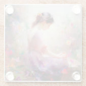 Een dagdroom van bloemen glazen onderzetter (Achterkant)