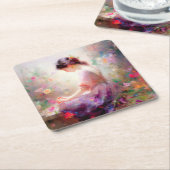 Een dagdroom van bloemen kartonnen onderzetters (Schuin)