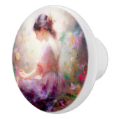 Een dagdroom van bloemen keramische knop (Rechts)