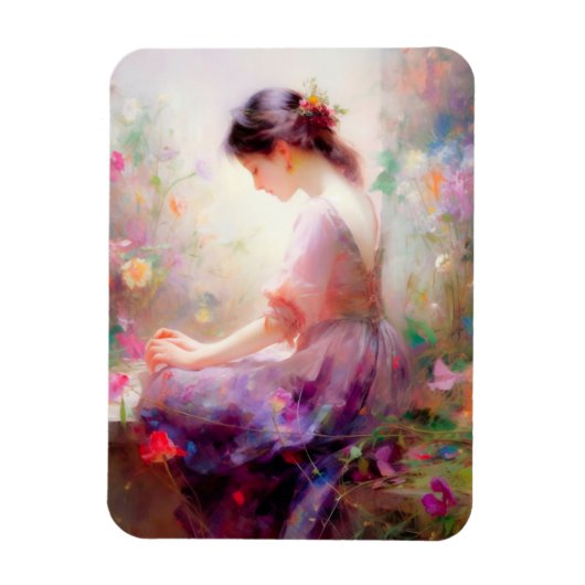 Een dagdroom van bloemen magneet (Verticaal)