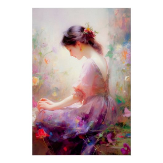 Een dagdroom van bloemen  perfect poster (Voorkant)