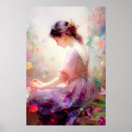 Een dagdroom van bloemen poster