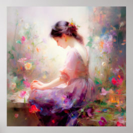 Een dagdroom van bloemen poster