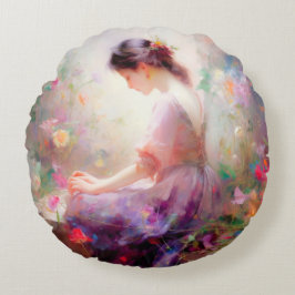 Een dagdroom van bloemen  rond kussen