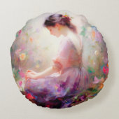 Een dagdroom van bloemen  rond kussen (Achterkant)