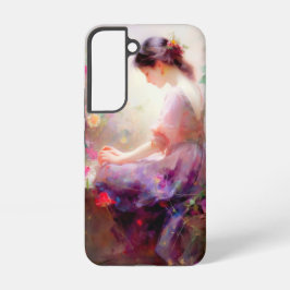Een dagdroom van bloemen samsung galaxy hoesje
