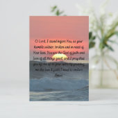 Een dagelijks vernederend gebeden Wenskaart Kaart (Staand voorkant)