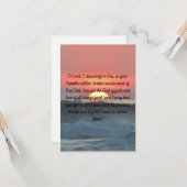 Een dagelijks vernederend gebeden Wenskaart Kaart (Voorkant / Achterkant in situ)