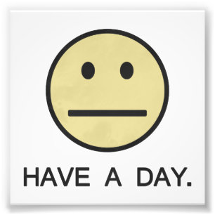 Een daggezicht hebben foto afdruk