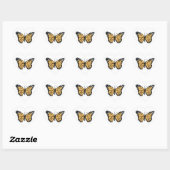 Een Dainty Monarch Butterfly Weduwharten Hart Sticker (Vel)
