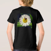 Een daisy fleabane bloem en een bij Tri-Blend shirt (Achterkant)