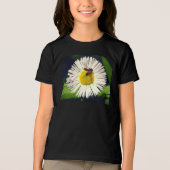 Een daisy fleabane bloem en een bij Tri-Blend shirt (Voorkant)