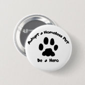 Een daklozenpakket aannemen ronde button 5,7 cm (Voorkant /achterkant)