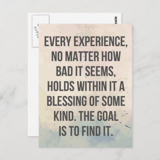 Een dalende prijsopgave briefkaart (Voorkant / Achterkant)