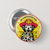 Een Dalmatische brandweerman Ronde Button 5,7 Cm (Voorkant /achterkant)