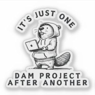 Eén Dam Project Na Het Andere Sticker