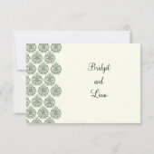 Een  Damask RSVP (groen) (Achterkant)