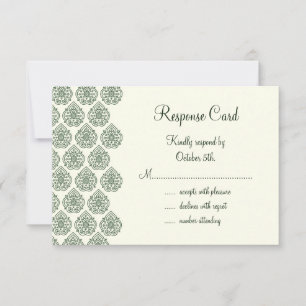 Een  Damask RSVP (groen)