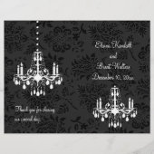 Een Damask Victoriaans Wedding Program (Voorkant)